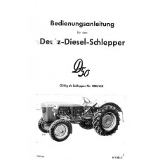 Deutz D50 Operators Manual